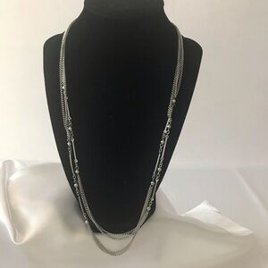 Chain necklace‎ Silver tone long chain